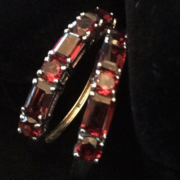 Atlanta Estate Sale Jewelry - Breathtaking Emerald Cut Garnet Earrings